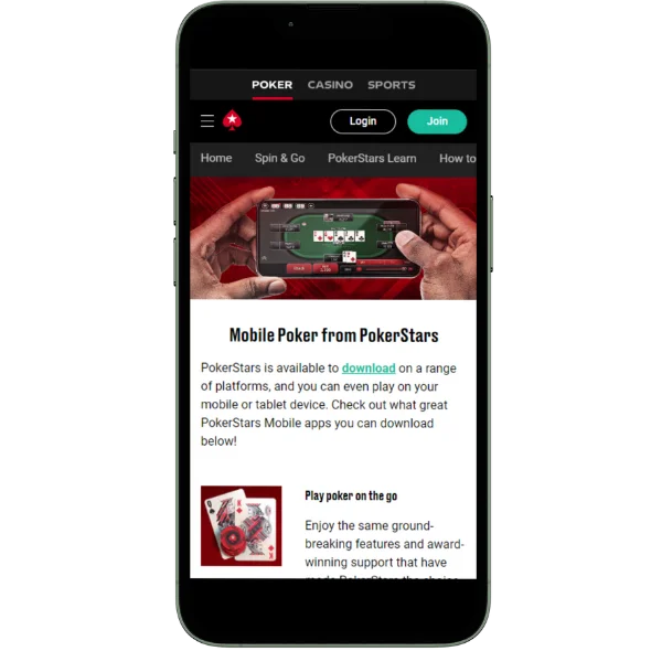 Overview PokerStars App