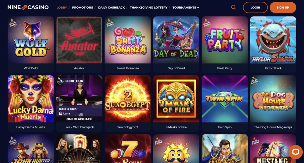 Nine – Play Casino Games Right on Your Mobile.